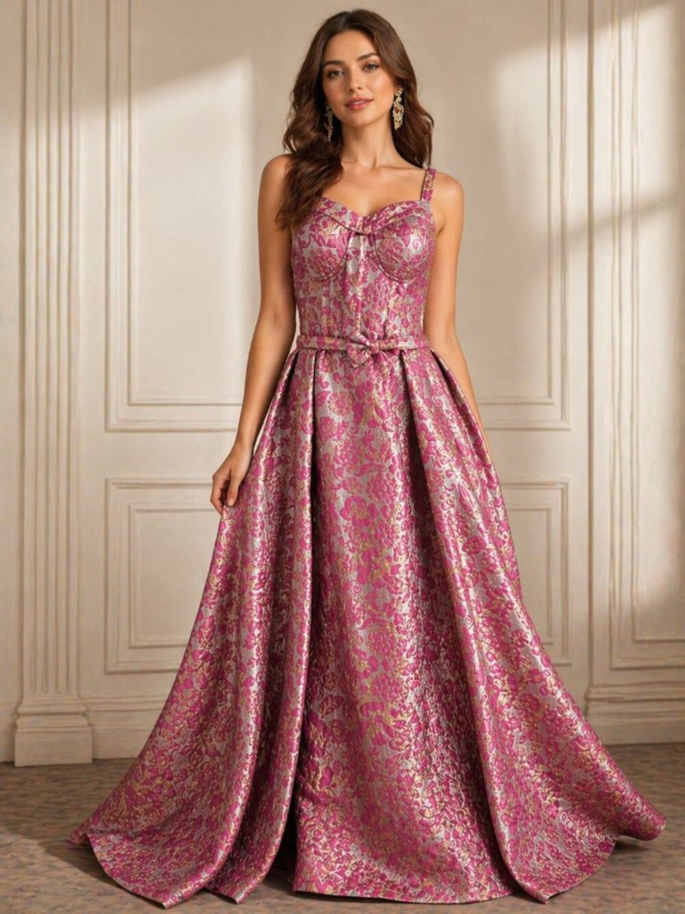 Formal Gown with Detachable Overskirt